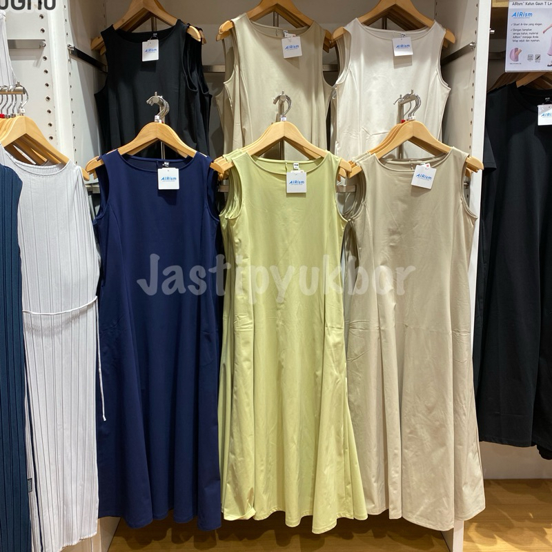 Women Uniqlo Gaun Airism Katun Ultra Stretch