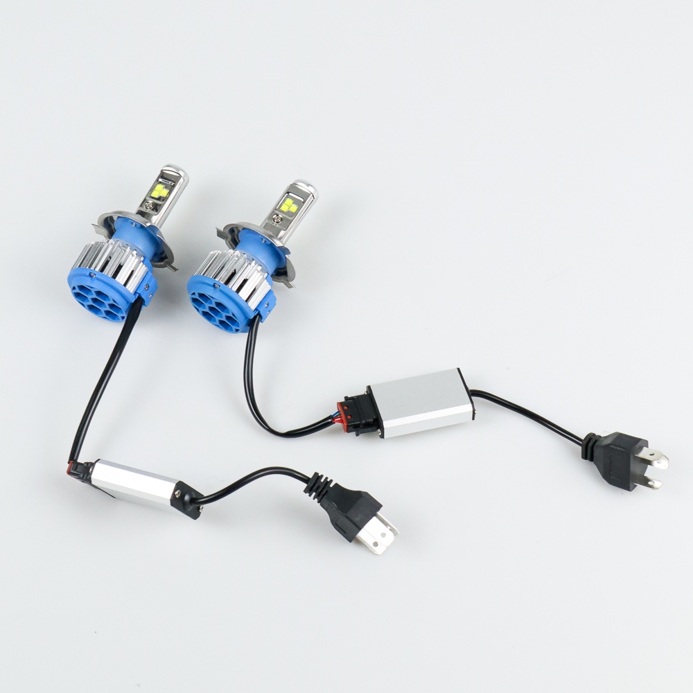 TURBO Lampu Depan Mobil H4 Headlamp LED SMD Lampu Mobil H4 Cool White 2 PCS