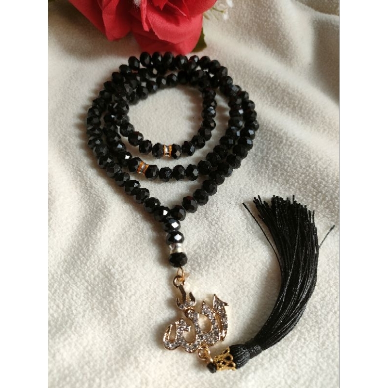 Tasbih Kristal Lafadz Allah/ Tasbih cantik/Tasbih kristal tasel Allah