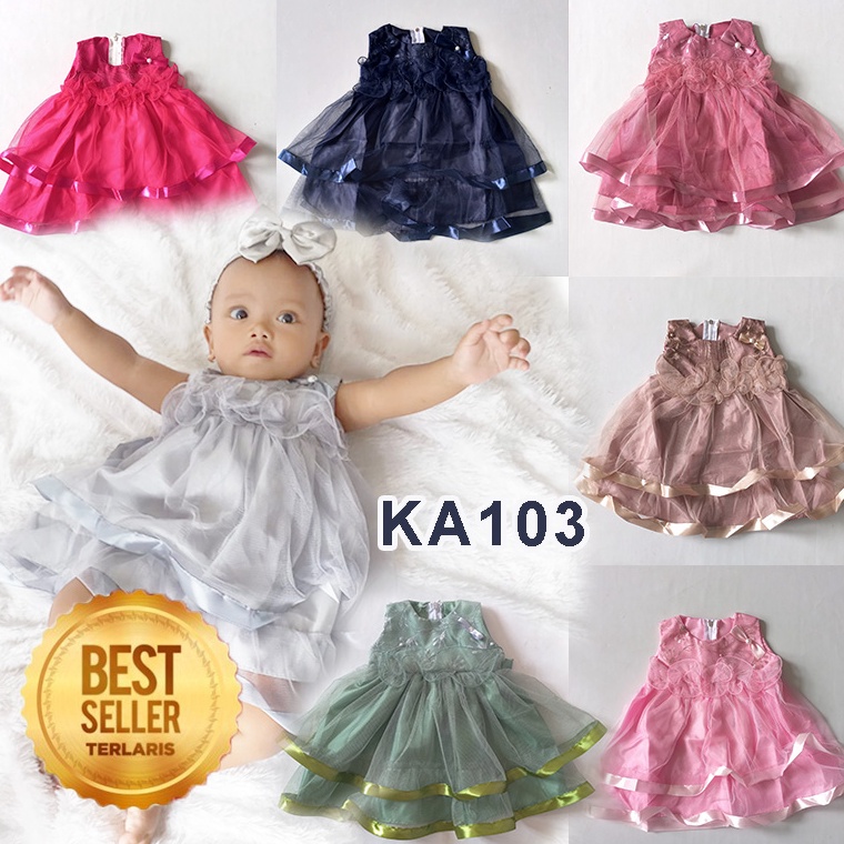 Keluaran Terbaru Dress Baju Bayi  6 Bulan Newborn Model Terbaru 223 Warna Sage Green Soft Mint Putih