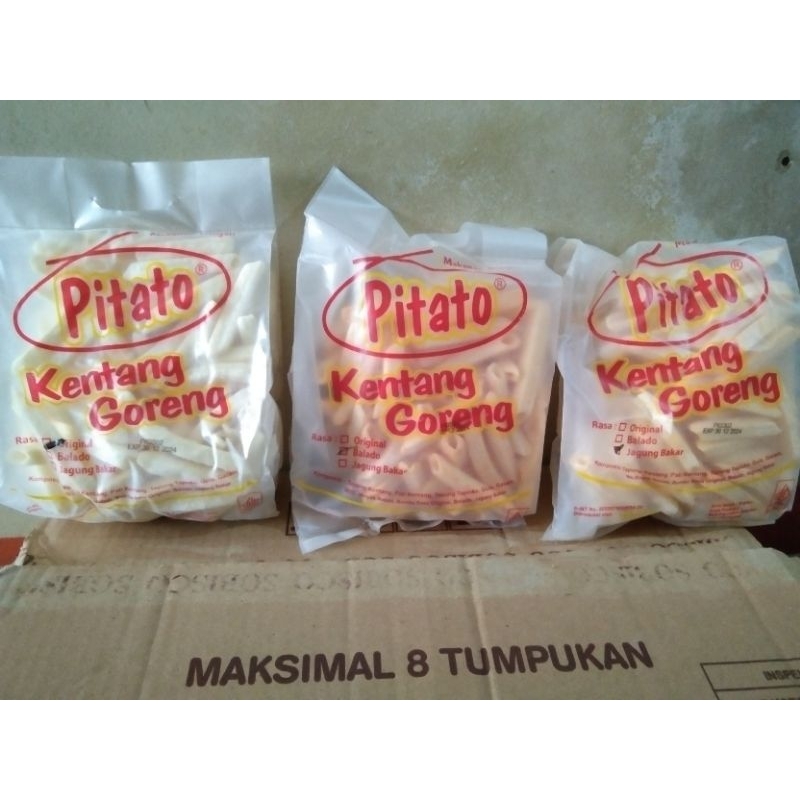 

Pitato Kerupuk Kentang Goreng Tube Kemasan Mini 95 Gram