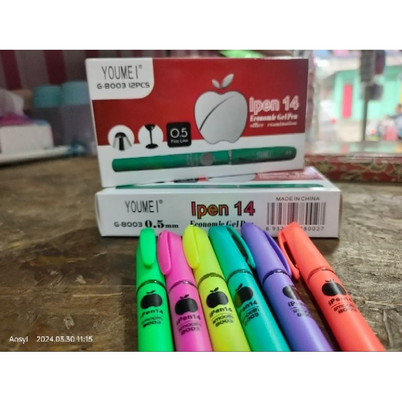 

Pulpen YOUMEI G-B8003 isi 12 Pcs / IPEN14 Gel Pro