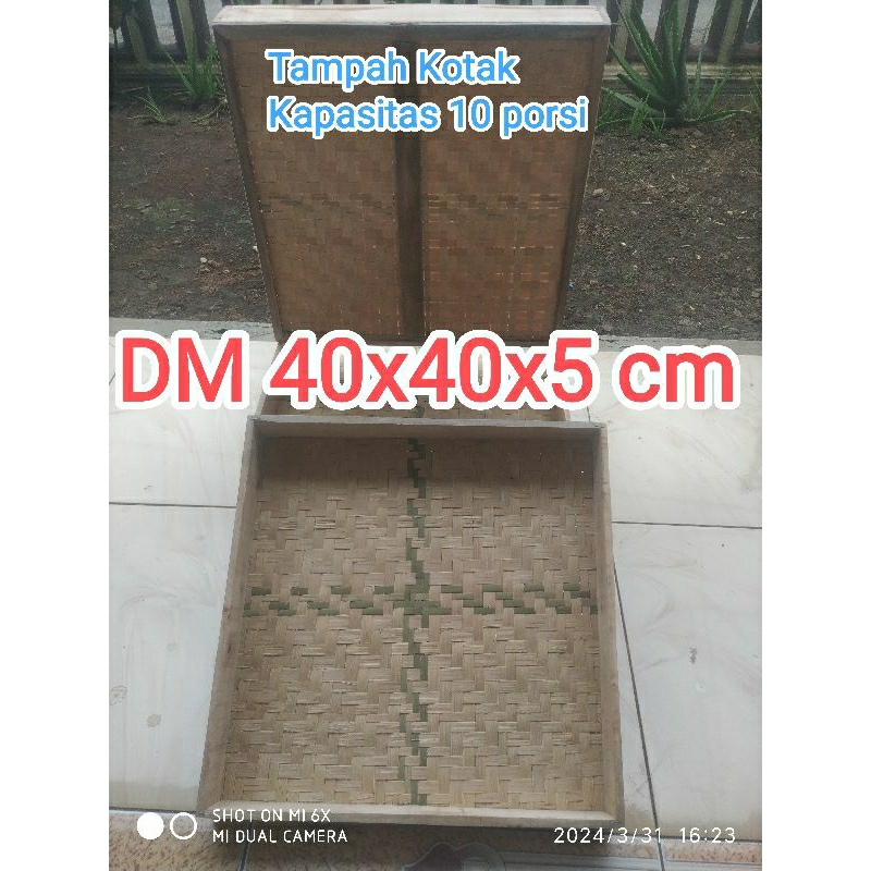tampah tumpeng/tampah kotak/nampan bambu/tampah bambu