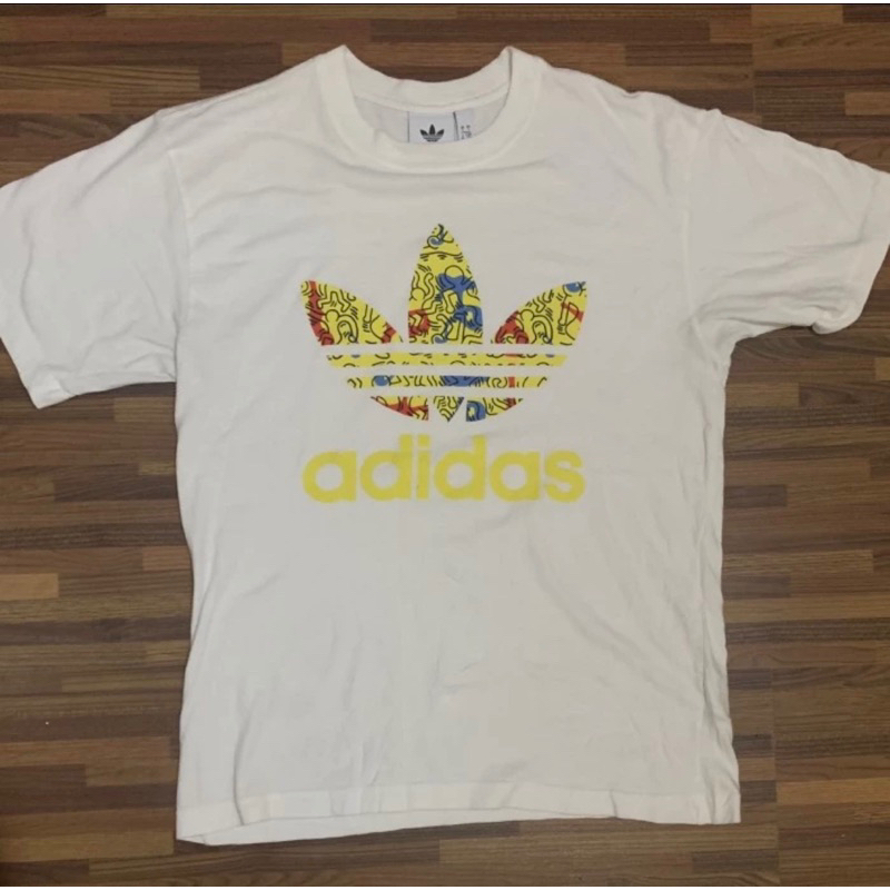 Kaos adidas trefoil big logo original x keith haring second