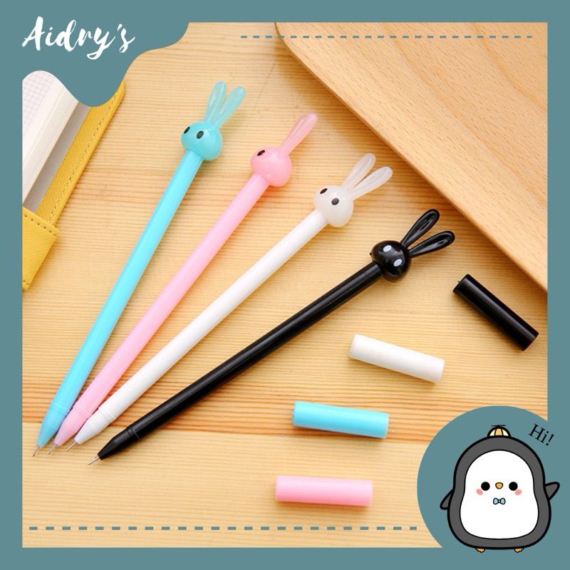 

❤️ AIDRY’SLOVE ❤️ PULPEN PENA GEL 0,5mm KARAKTER KELAPA KELINCI LUCU