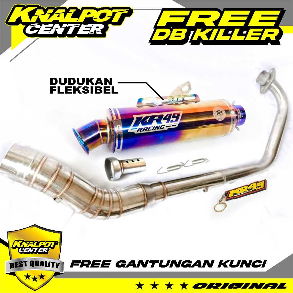 KNALPOT RACING KR49 ORI DBS  R15 V2 V3 VIXION SATRIA FU CB150 CBR150 JUPITER MX KING SONIC GSX GTR M