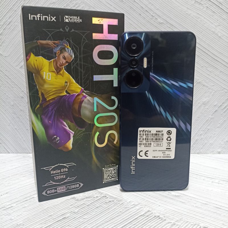 Infinix Hot 20s 8/128 GB Handphone Second Bekas Fullset