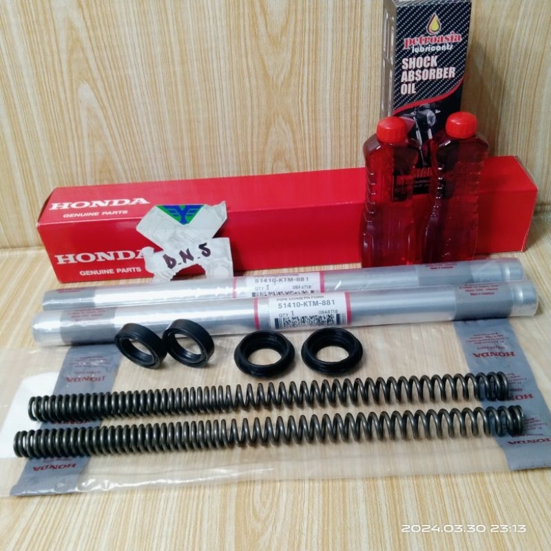 as shock sulingan depan komplit Supra lama Supra fit Revo lama Fit x ( KEV )