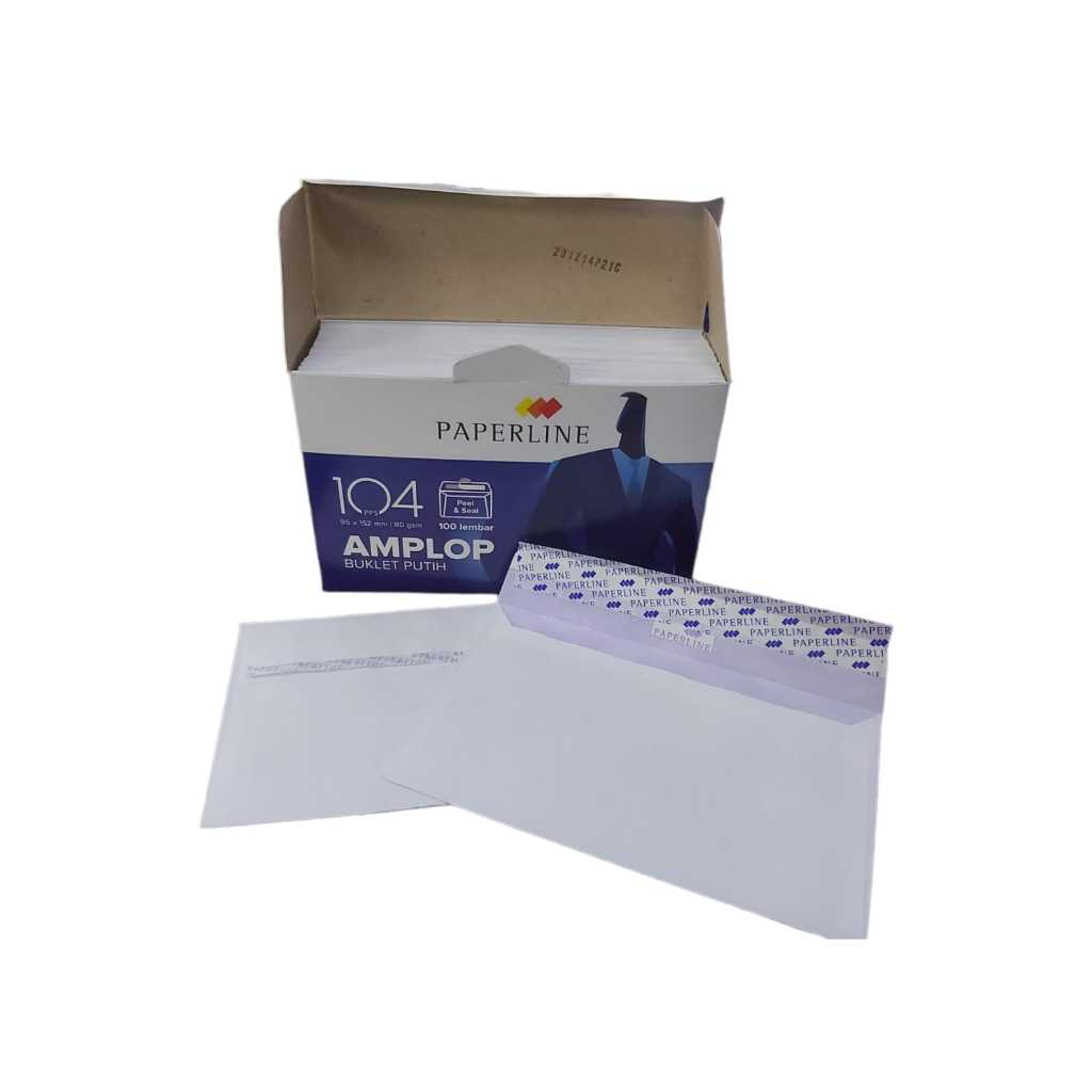 

AMPLOP PAPERLINE PUTIH BANKER NO. 104 95X152 MM SILIKON