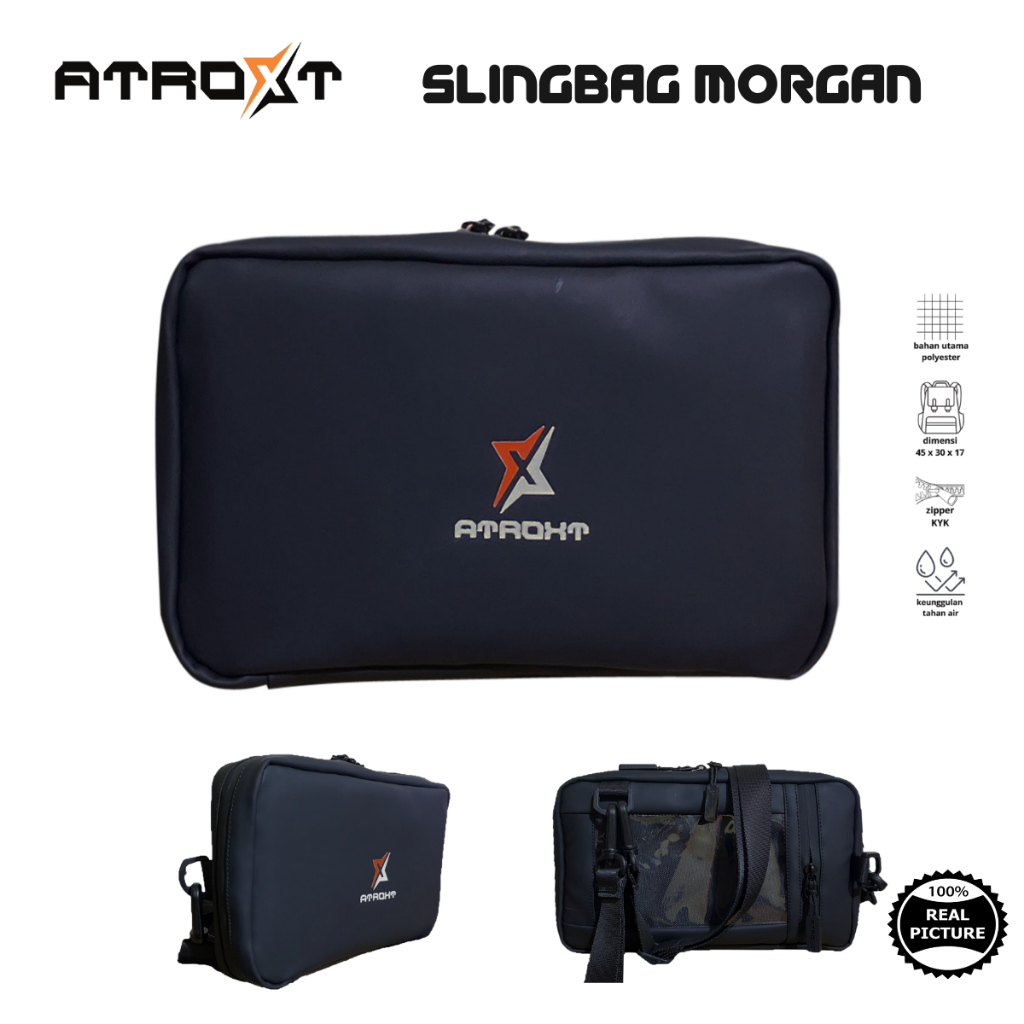 Tas Selempang Pria Anti Air Sling Bag Morgan Pouch Bag Pria Anti Air Waist Bag Distro Pria