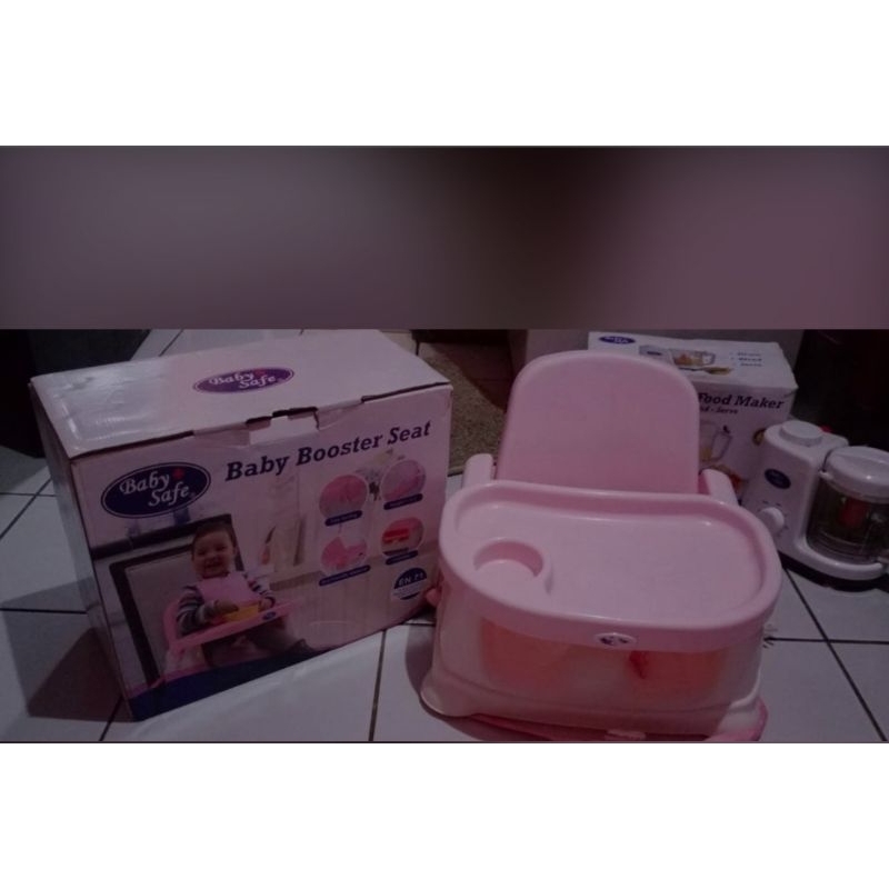 BOUNCER SUGAR BABY PINK PRELOVED KURSI MAKAN BAYI BABYSAFE