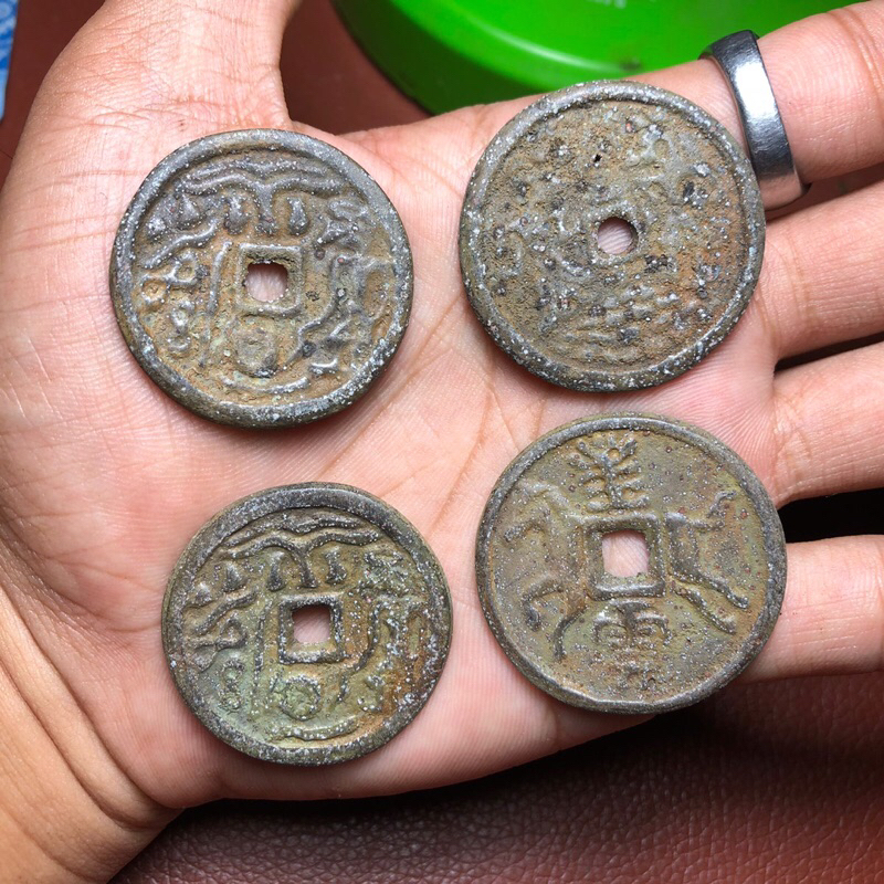 Koin Kuno Gubok Wayang dan Kuda Jaman Majapahit 4pcs