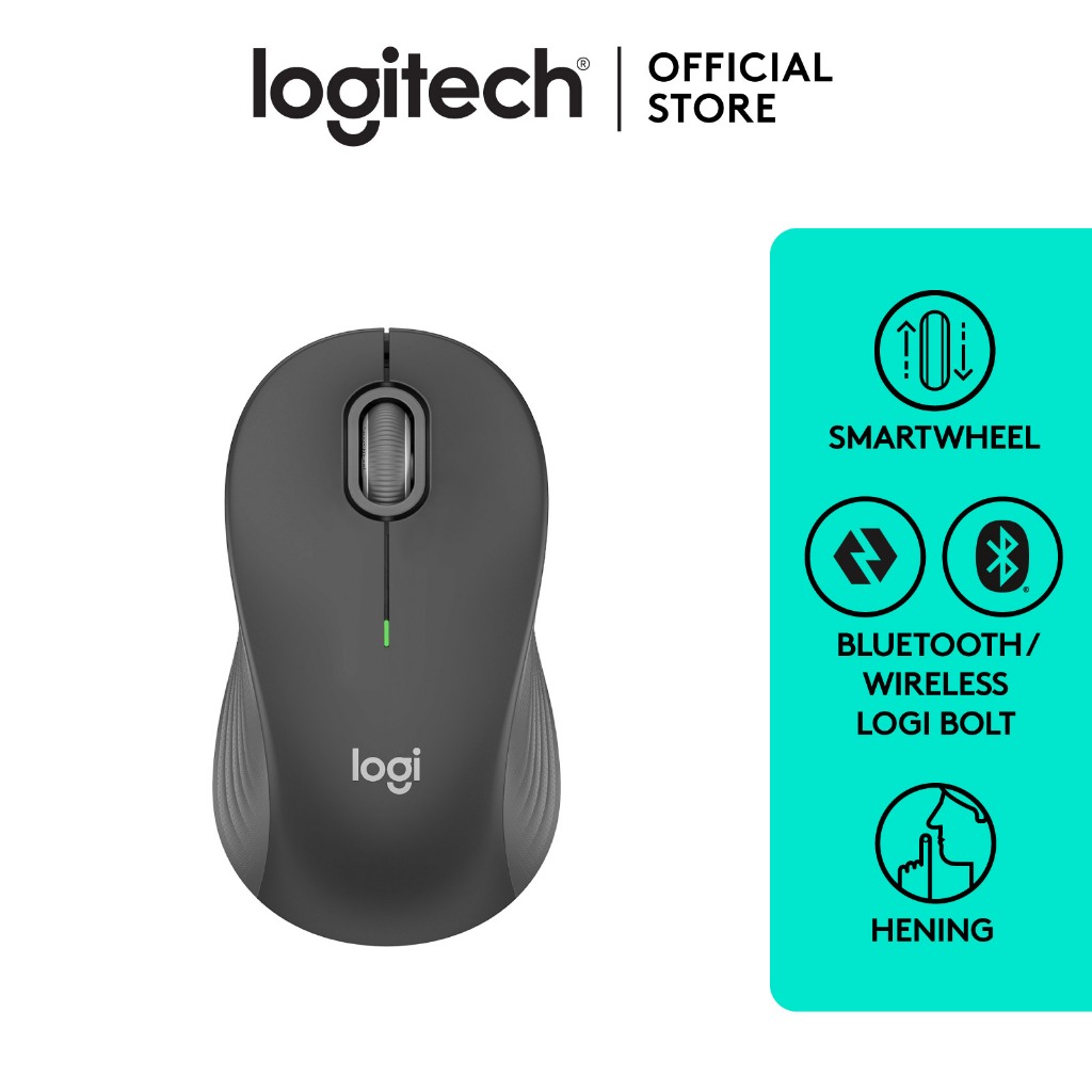 Logitech Signature M550 Mouse Wireless Bluetooth Silent Clicks Smartwheel Scrolling