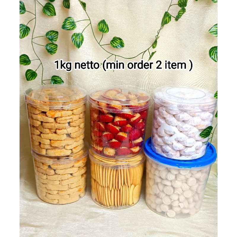 

Paket reseller kue kering 1kg netto (min order 2item) / homemade berkualitas