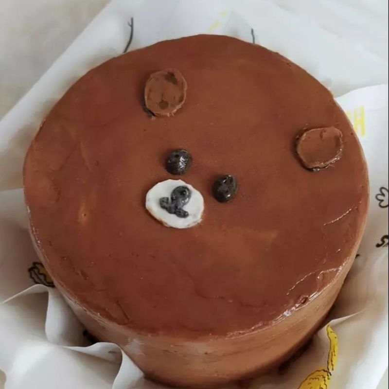 

korean bento cake bear chocolate