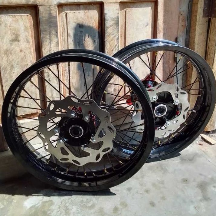 Velg Set Supermoto CRF Tanpa Ban 300/350 Plus Piringan Cakram