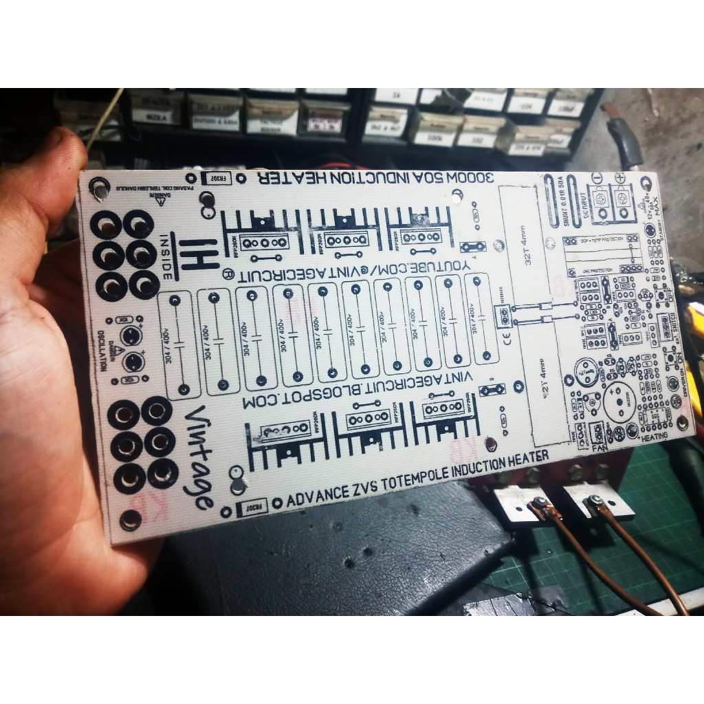 3000 WATT ZVS INDUCTION HEATER MODULE  + PROTECTION - PCB