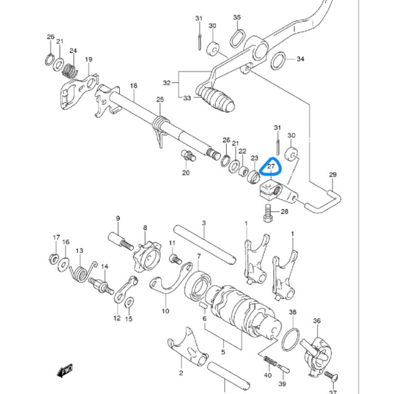 arm gear shiftlink satria Fu ori sgp