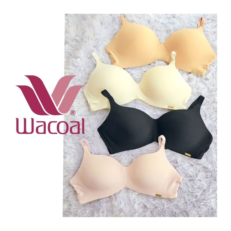 BRA WACOAL TANPA KAWAT BUSA TIPIS IB 5393 R1 K178 32,34,36,38 CUP A,B,C LOGO WACOAL CUP 3/4 IB5393R1