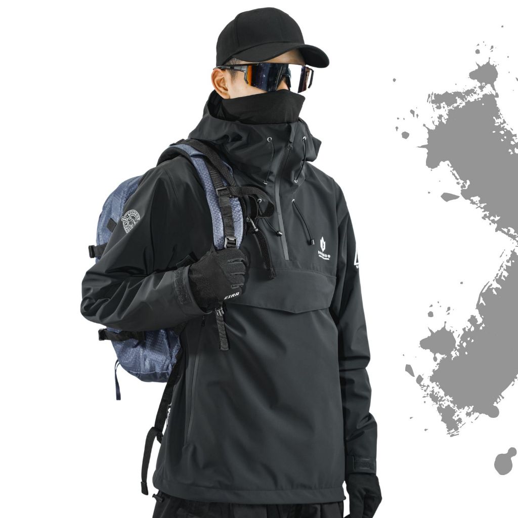 BOGABOO ANORAK JACKET 3 LAYER  3 LAYER  WATERPROOF Pria Wanita  - JAKET GUNUNG Gorpcore - Jaket Anti