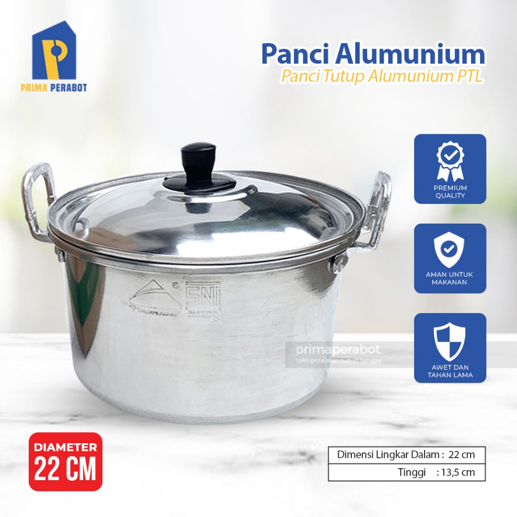 Panci Alumunium Tutup 22 cm Panci Masak Jawa Komodo