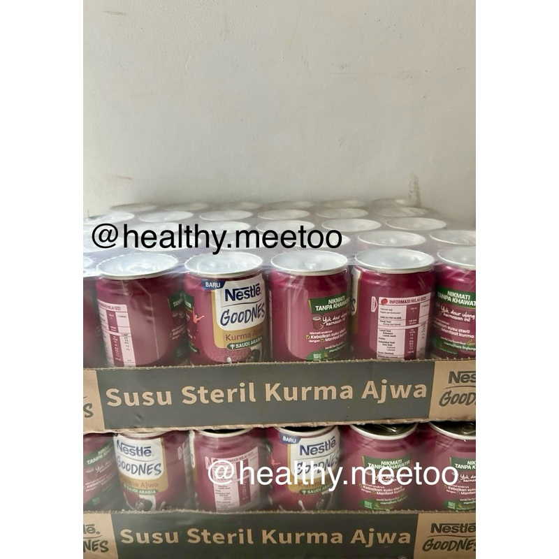 

Nestle Goodnes Susu Steril Kurma Ajwa 189ml isi 30 kaleng