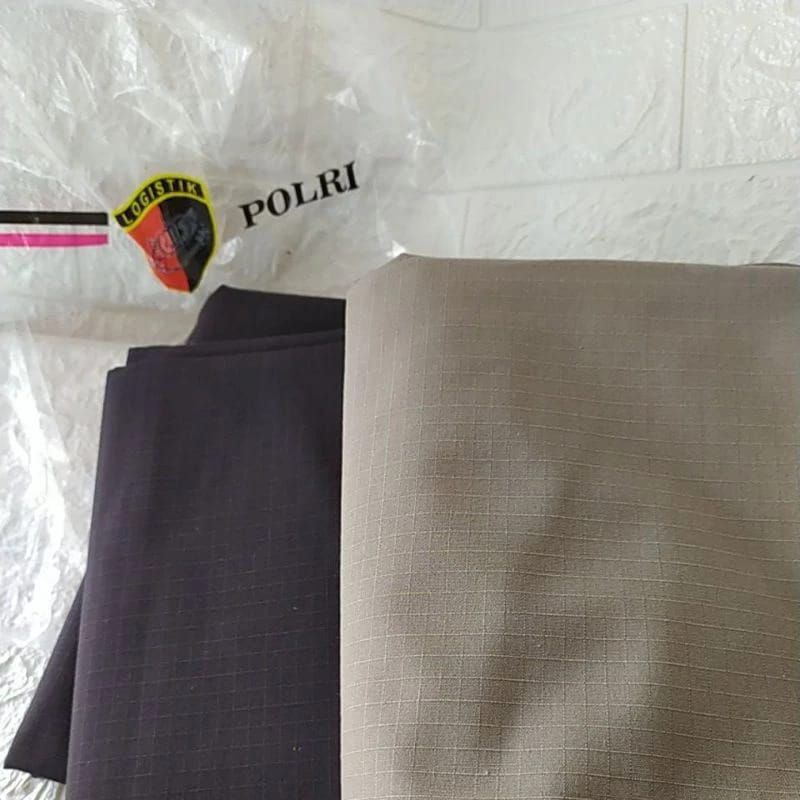Bahan Kain PDL Coklat Jatah polri baju + celana PDL coklat POLISI seragam satpam security coklat bar
