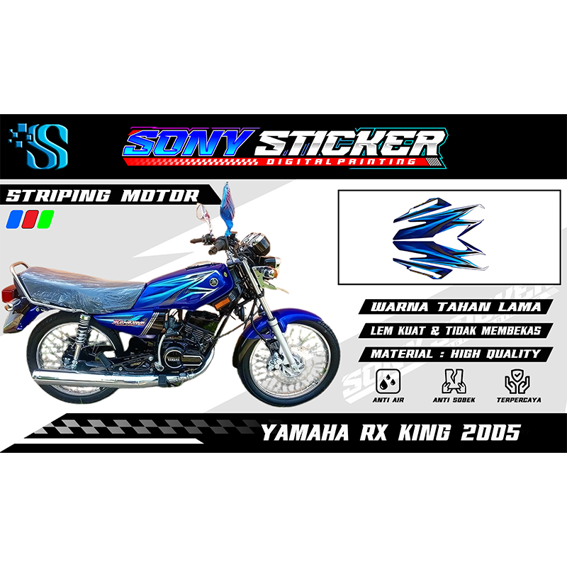 Stiker List Body Motor RX King 2005 - Striping Standar Yamaha RX King  Tahun 2005