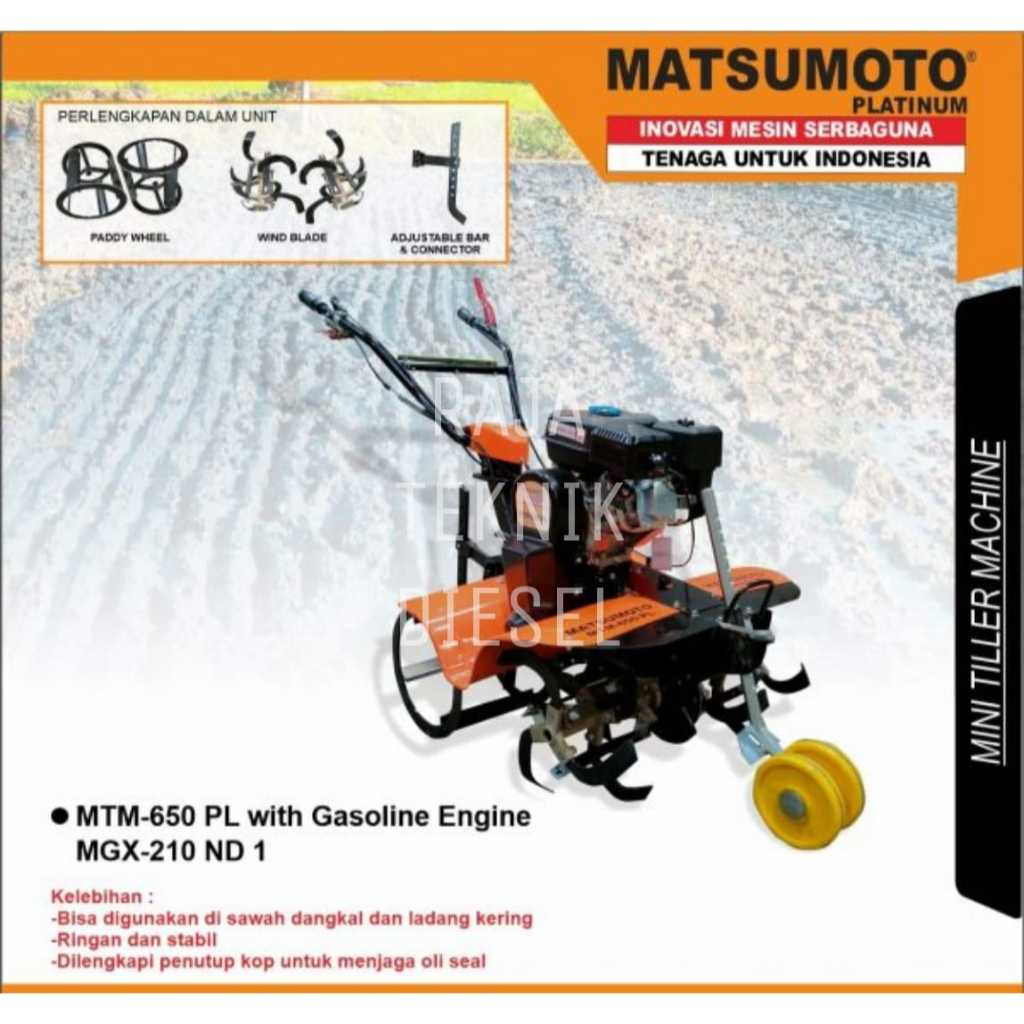 Traktor Cultivator Sawah & Ladang MATSUMOTO MTM-650 PL ORIGINAL