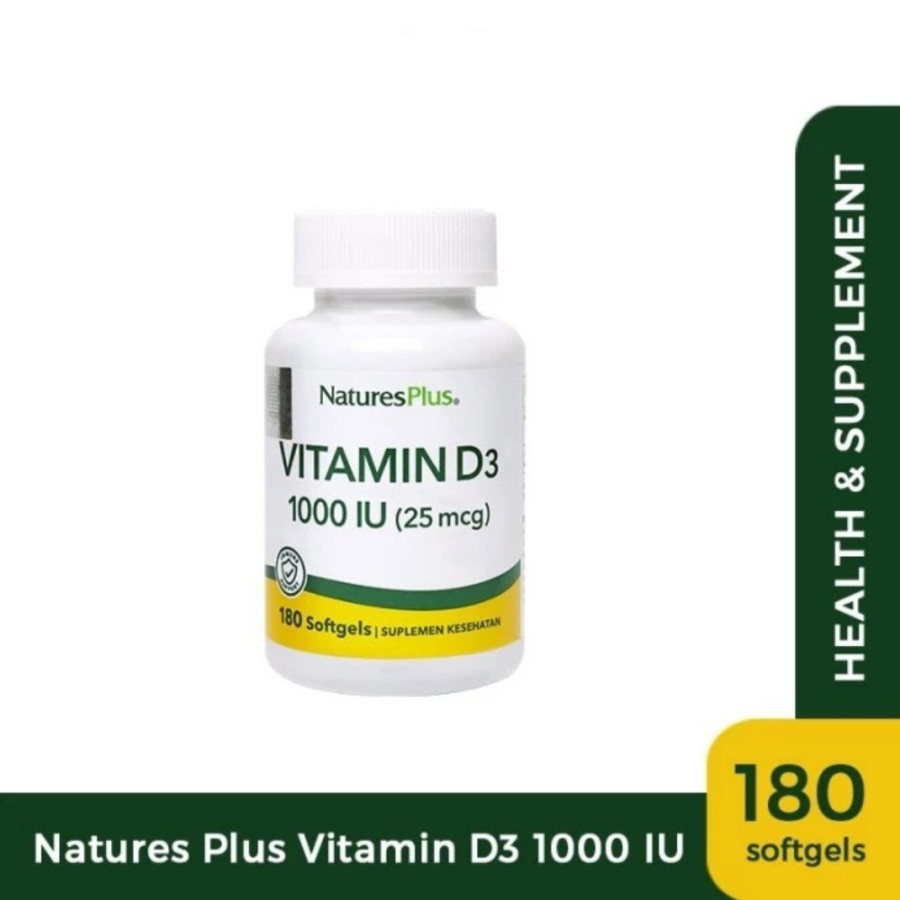 Natures Plus Vitamin D 3 1000IU NaturesPlus Vit D3 1000 IU 180 softgel