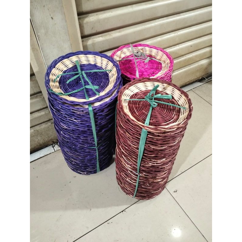 piring anyaman dari rotan