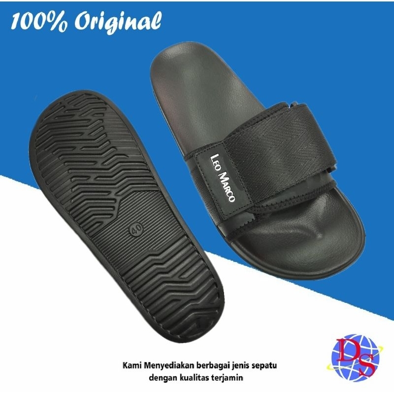 Sandal Slide Pria Leo Marco P 11 Hitam