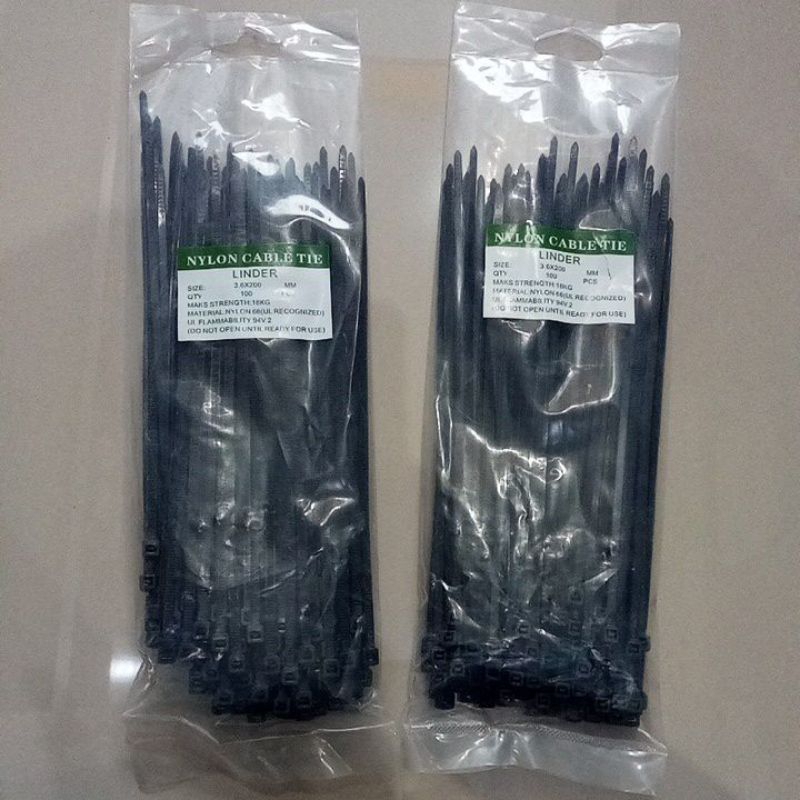 Kabel Ties / Cable Ties / Kabel Nylon 3,6×200mm Hitam