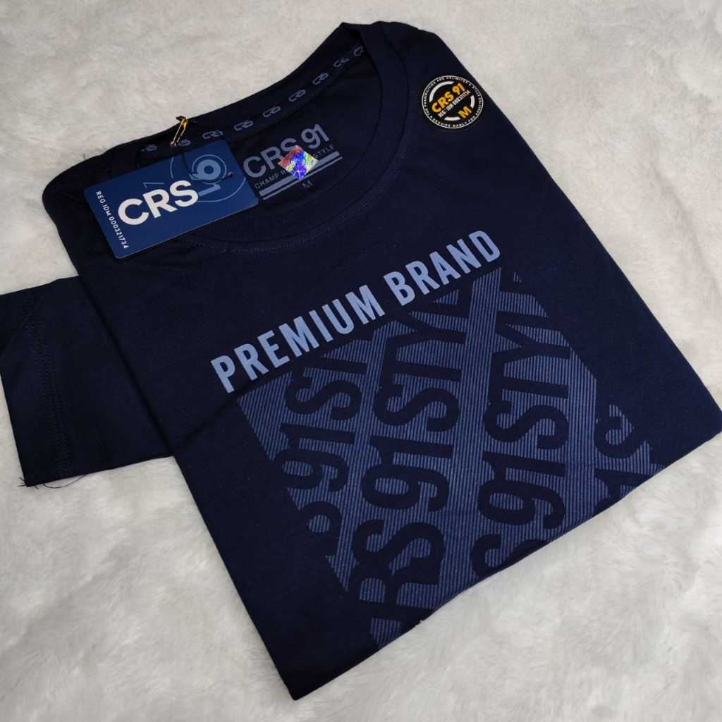 Kaos Distro CRS Lengan Panjang Pria Brand | Kaos CRS 91 Lengan Panjang Tersedia Ukuran JUMBO | Baju 
