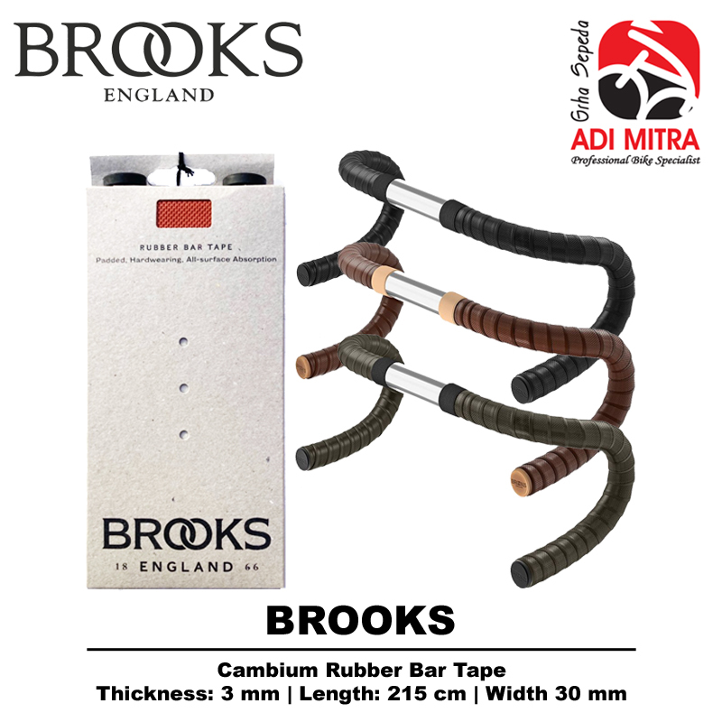 Brooks Cambium Rubber Bar Tape Balutan Stang Sepeda Drop Bar