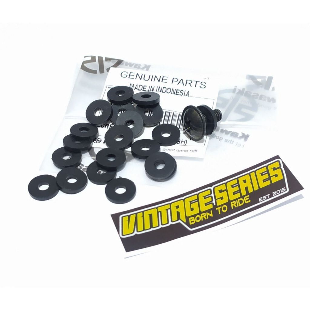 RING PLASTIK BAUT BODY NINJA R SS RR NEW OLD FAIRING O RING BAUT 6MM RING NYLON ( RING BAUT VISOR )