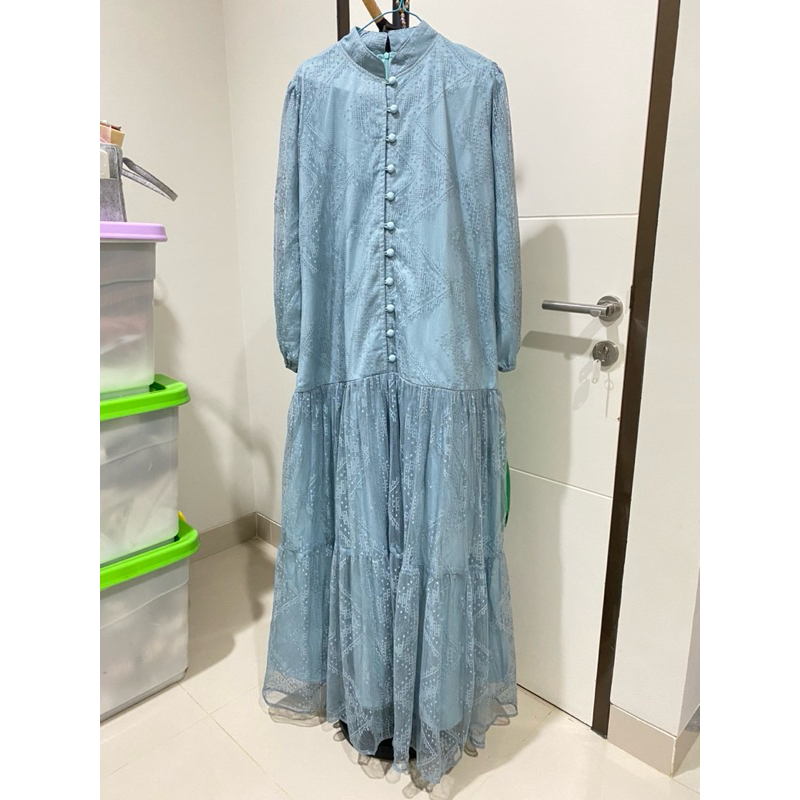LIZAHRANI - GAMIS LEBARAN - ROSALYN DRESS - DUSK BLUE