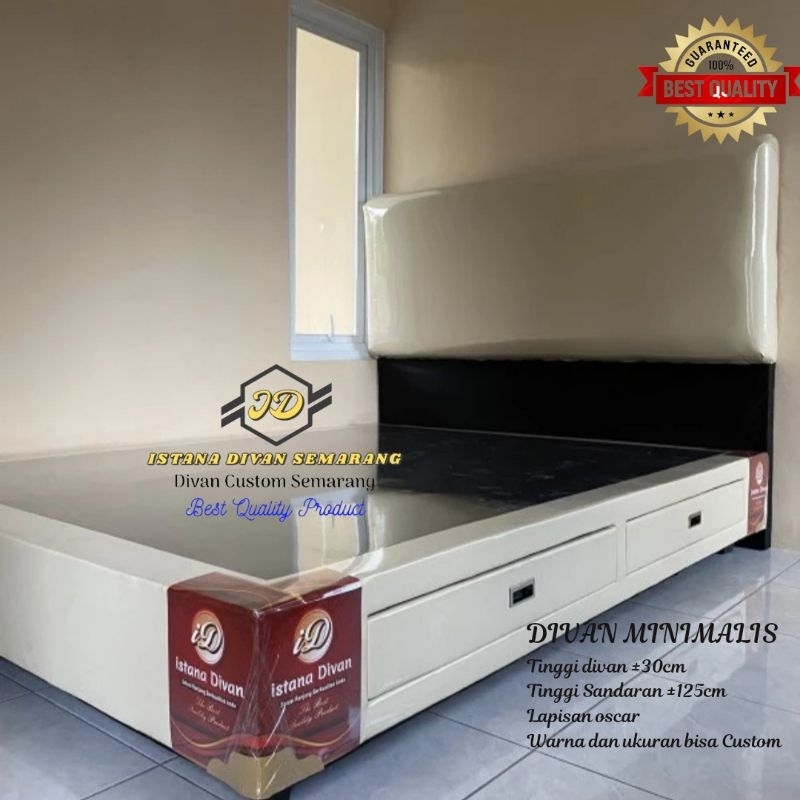 DIVAN DIPAN TEMPAT TIDUR SANDARAN MINIMALIS MOTIF CALISTA POLOS