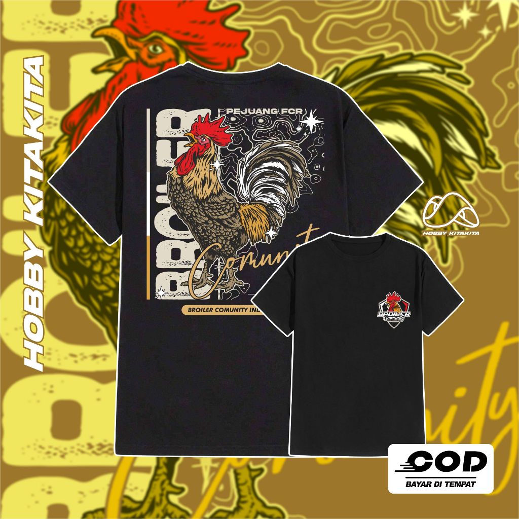 HBKT Kaos Ayam Broiler Comunity - Kaos Pejuang FCR Broiler Comunity - Kaos ABK - Kaos Peternak Broil
