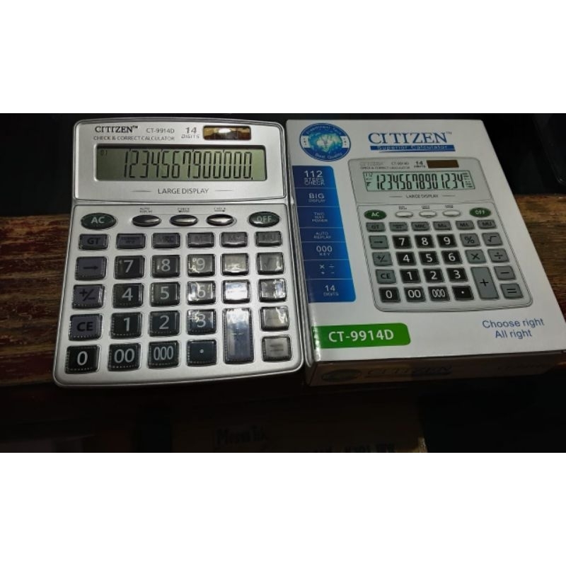 

KALKULATOR CITIZEN CT 9914D / 14 DIGIT CHECK CORRECT