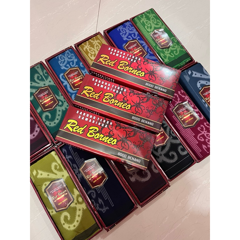Sarung Red Borneo / Sarung Samarinda / Sarung khas Kalimantan