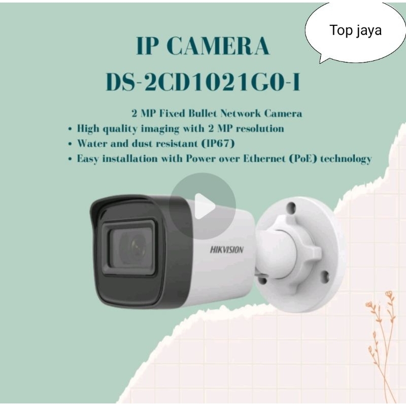 IP CAMERA HIKVISION 2MP OUTDOOR /DS-2CD1021-1 / NETWORK CAMERA