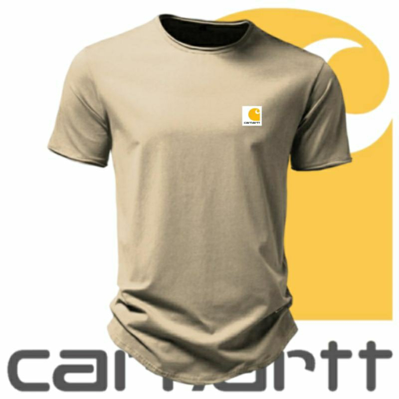 Kaos Pria Semi Oval Longline Lengan Pendek Motif Samping