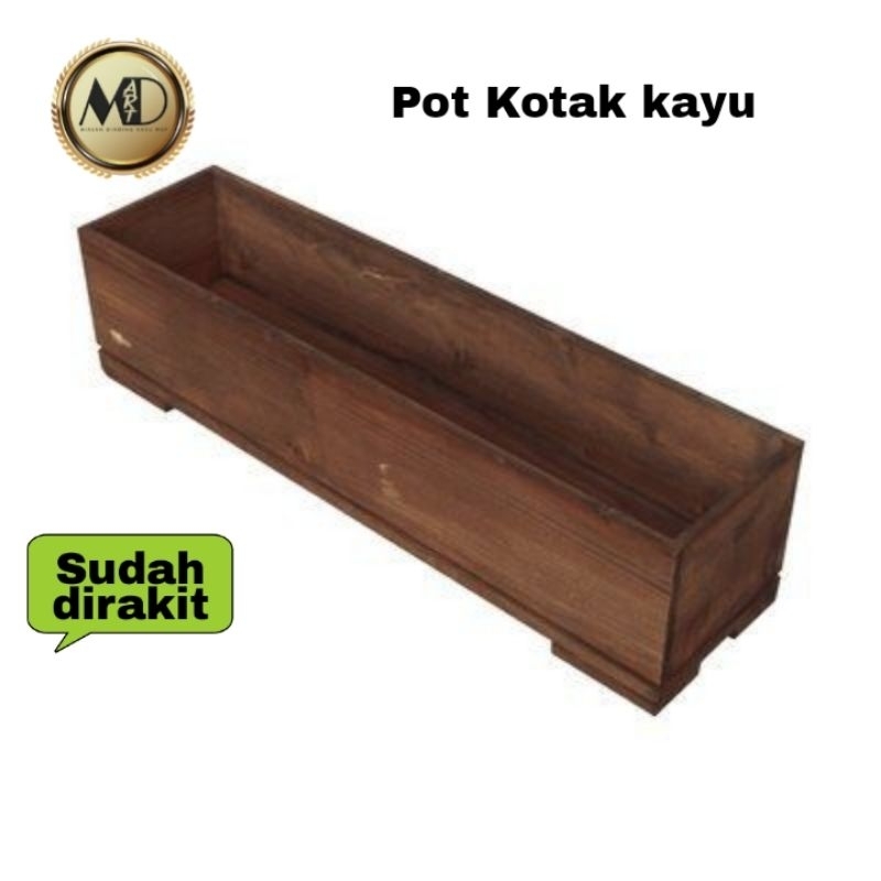 kotak kayu Serbaguna/ Tatakan Pot Kayu/ Stand Pot kayu minimalis Jati Belanda