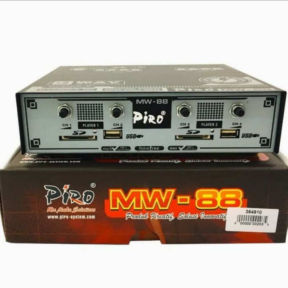 Ampli Walet Piro MW88 Anti Petir / Amplifier Walet Piro MW 88 / Ampli Piro 88 2 Input 4 Channel