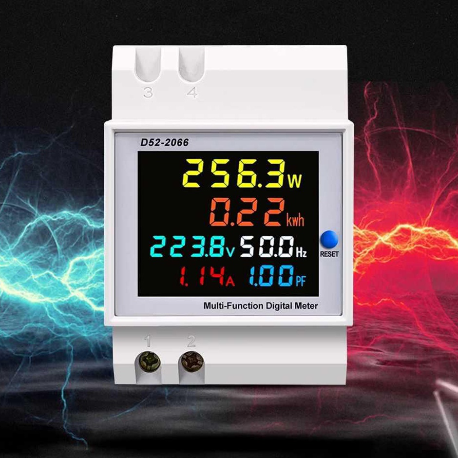 Ready SRp Meteran Listrik Digital Display Din Rail Single Phase 3V 1A  D52266  V