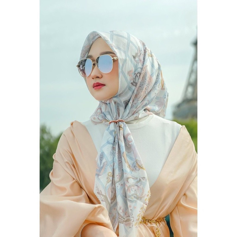 buttonscarves x Dian pelangi the autograph square - blanc