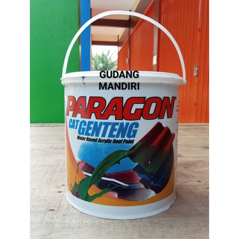 cat genteng paragon kemasan 5kg / water based acrylic roof paint
