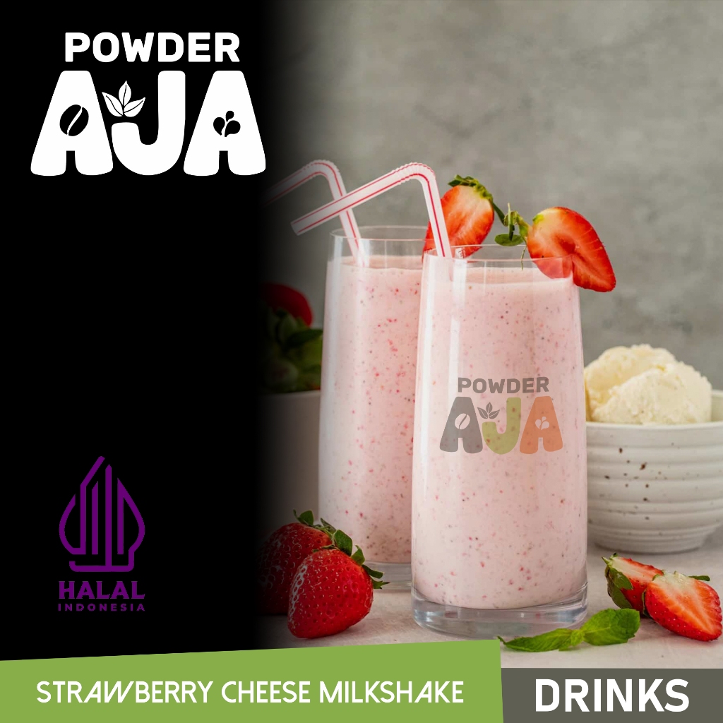 

POWDER AJA - 500GR POWDER DRINK RASA STRAWBERRY CHEESE MILKSHAKE