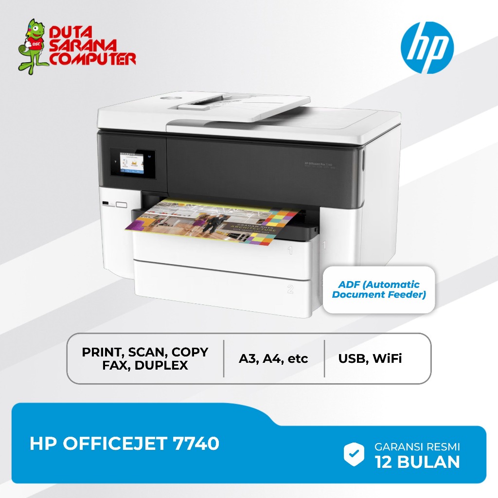Printer HP Officejet Pro 7740 A3 Printer A3 Murah Garansi Resmi